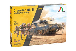 Italeri - 1/35 Crusader MK.II w/8th Army Inf incl. 5 Figures