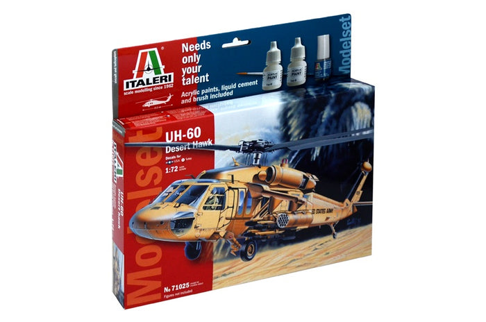 Italeri - 1/72 UH-60 Desert Hawk (Modelset incl. Paint & Glue)