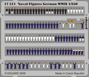 Eduard - 1/350 Naval Figures German WWII (Color Photo-etched) 17511