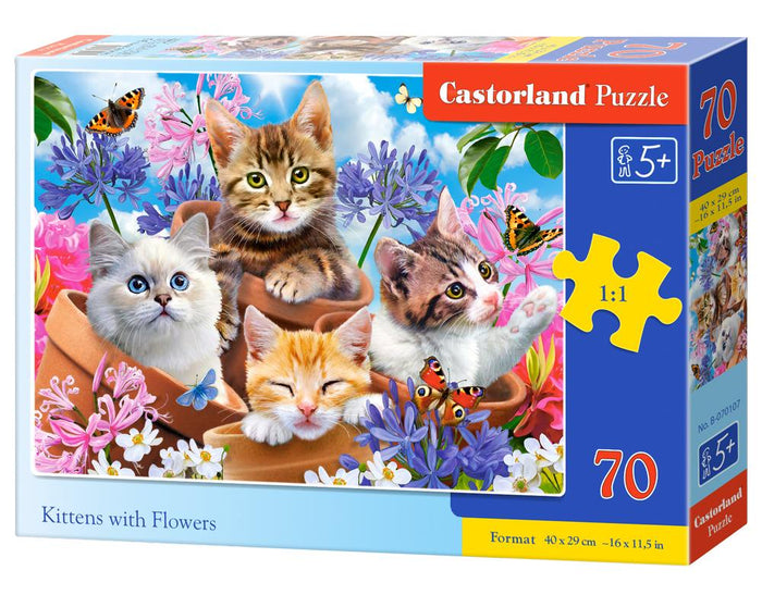 Castorland - Kittens w/ Flowers (70pcs)