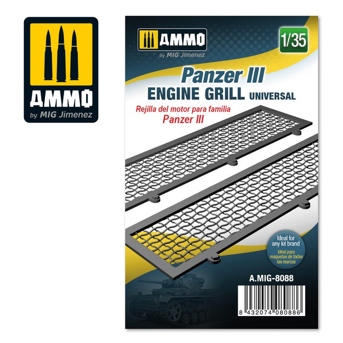 AMMO 8088 - 1/35 Panzer III Engine Grilles Universal (Resin)