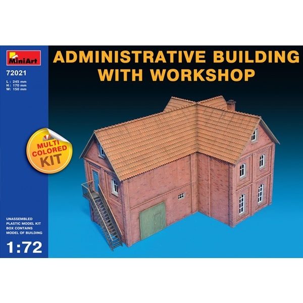 Miniart - 1/72 Admin Building W/Workshop (Multi Coloured Parts)