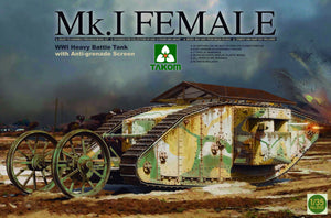 Takom - 1/35 WWI Heavy Battle Tank MK.I Female w/ Anti-Grenade Screen