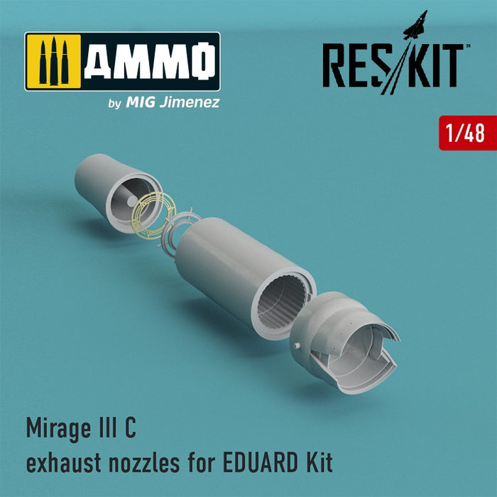 Reskit - 1/48 Mirage III C Exhaust Nozzles for EDUARD Kit (RSU48-0061)