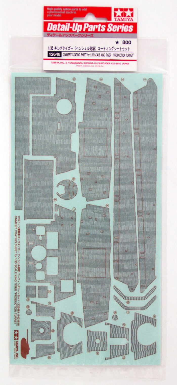 Tamiya - 1/35 King Tiger Henschel Zimmerit Sheet