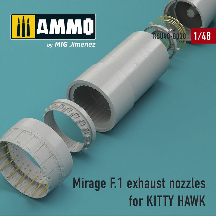 Reskit - 1/48 Mirage F.1 Exhaust Nozzles for KITTY HAWK Kit