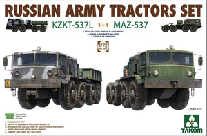 Takom - 1/72 Russian Army Tractors KZKT-537L & MAZ-537 1+1