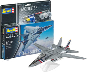 Revell - 1/100 F-14D Super Tomcat (Model set Incl.Paint)
