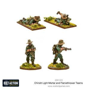Warlord - Bolt Action  Chindit Flamethrower & Light mortar teams