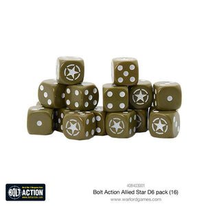 Warlord - D6 Dice - Allied Star (16)