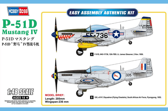 Hobby Boss - 1/48 P-51D Mustang IV (SAAF Decals)