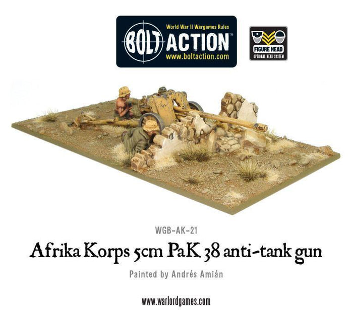 Warlord - Bolt Action  Afrika Korps 5cm PaK 38 anti-tank gun