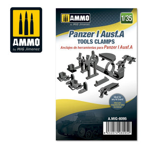 AMMO 8095 - 1/35 Panzer I Ausf.A Tools ClampsAMIG8084 (Resin)
