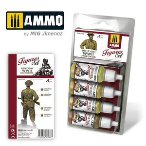 AMMO - 7033 British Uniforms WWII (Paint Set)