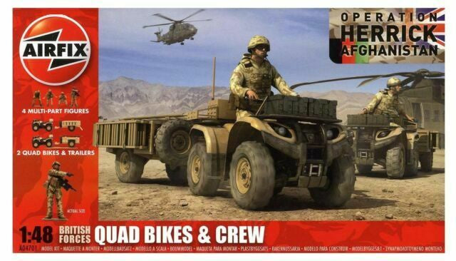 Airfix - 1/48 British Quad Bikes & Crew