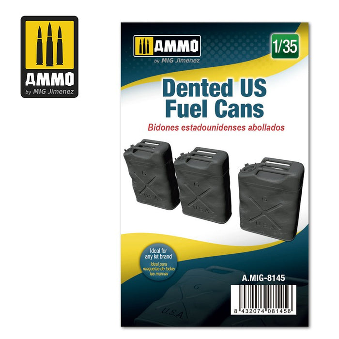 AMMO 8145 - 1/35 Dented US Fuel Cans (Resin)