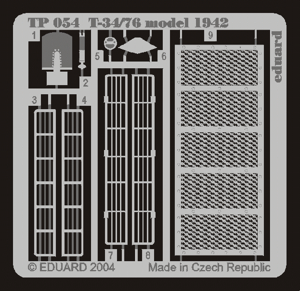 Eduard - 1/35 T-34/76 Model 1942 (Photo-etched) (for Tamiya) TP054