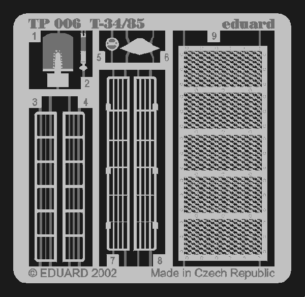 Eduard - 1/35 T-34/85 Grill (Photo-etched) (for Tamiya) TP006