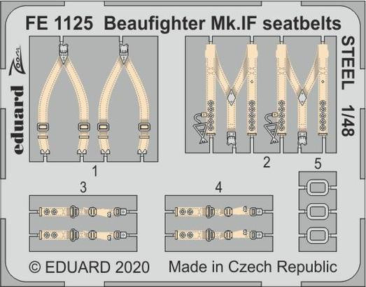 Eduard - 1/48 Beaufighter Mk.IF Seatbelts STEEL (Color Photo-etched)(for Revell) FE1125