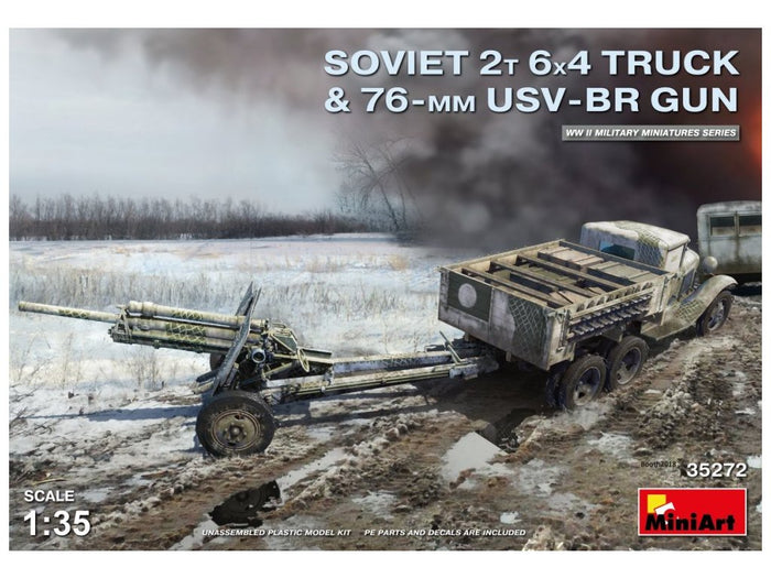 Miniart - 1/35 Soviet 2t 6x4 Truck & 76mm USV-BR Gun