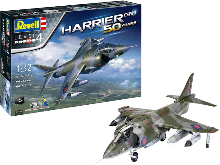 Revell - 1/32 Hawker Harrier Gr Mk.1 (Model Set Incl. Paint)