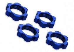 Traxxas - 7758 - Wheel Nuts - Splined 17mm (Blue) (4) (X-MX)