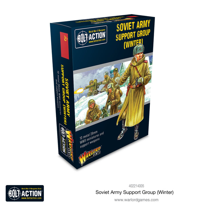 Warlord - Bolt Action  Soviet Army Support Group (Winter)(HQ & Mortar & MMG)