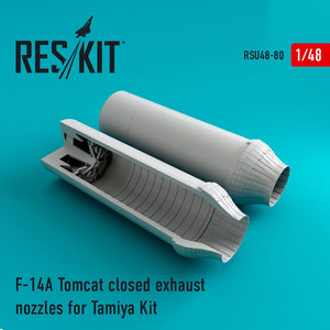Reskit - 1/48 F-14A Tomcat Open & Closed Exhaust Nozzles for Tamiya Kit (RSU48-0081)