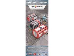 Micro Art Studio - Precinct Sigma Containers (3pc) PREPAINTED (H00114 Grey/Red)