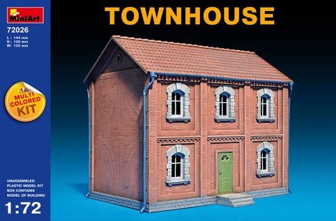 Miniart - 1/72 Townhouse Military (Multi Coloured Parts)