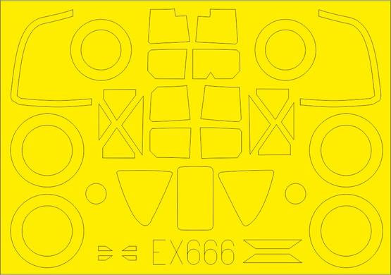 Eduard - 1/48 P-38F/G Masking sheet (for Tamiya) EX666