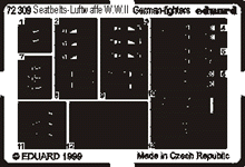 Eduard - 1/72 Seatbelts Luftwaffe Fighters (Photo-etched) 72309
