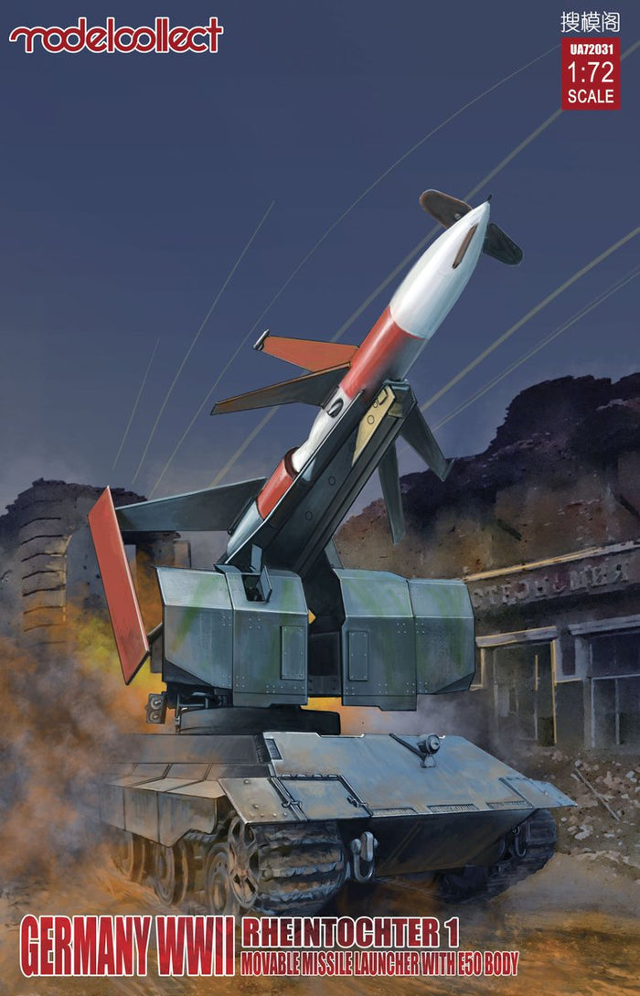 Modelcollect - 1/72 Rheintochter 1 Movable Missile Launcher w/E50 Body