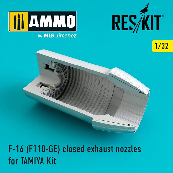 Reskit - 1/32 F-16 (F110-GE) Closed Exhaust Nozzles for TAMIYA Kit (RSU32-0034)