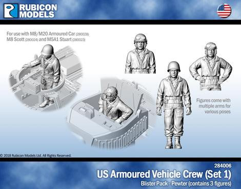 Rubicon Models - 1/56 US Armoured Vehicle Crew (Set 1)