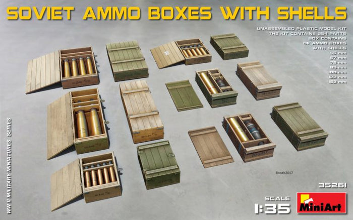 Miniart - 1/35 Soviet Ammo Boxes with Shells