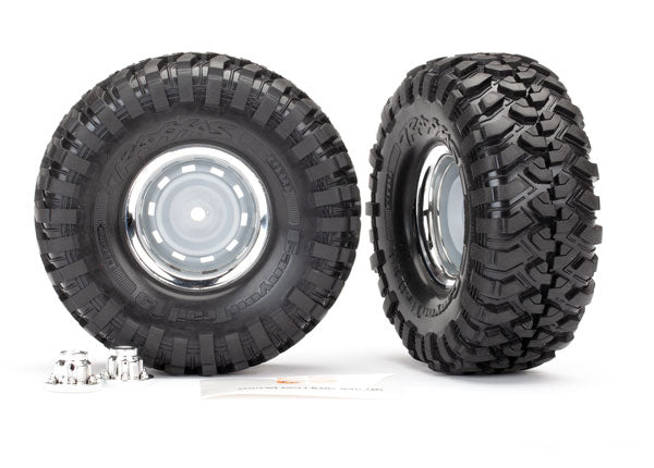 Traxxas -  8166 - Tyres & Wheels (1.9" Chrome Wheels & Canyon Trail Tires) (2)