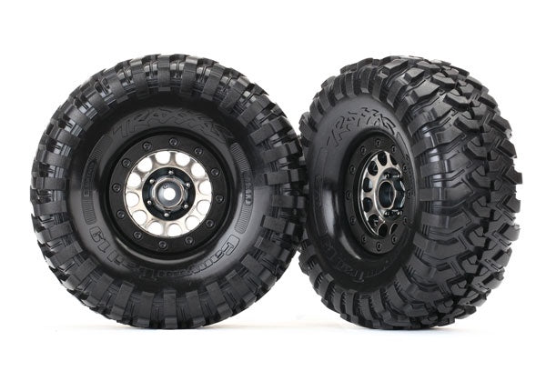 Traxxas - 8174 - Tires & Wheels 1.9" Canyon/Method (2) (TRX-4)