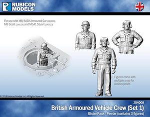 Rubicon Models - 1/56 UK Armoured Vehicle Crew (Set 1)