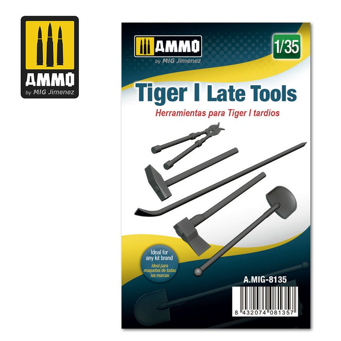 AMMO 8135 - 1/35 Late Tiger I Tools (Resin)