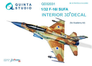 Quinta Studio QD32031 - 1/32 F-16I  3D-Coloured Interior (for Academy)