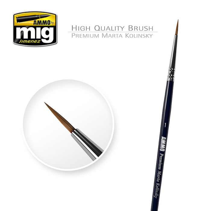 AMMO - #1 Premium Marta Kolinsky Round Brush