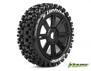 Louise - B-Uphill 1/8 Buggy Off Road Tires Sport / Black Spoke (Mounted) (2)