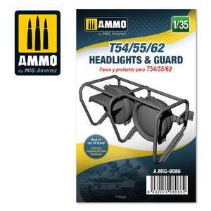 AMMO 8086 - 1/35 T54/55/62 Headlights & Guard (Resin)