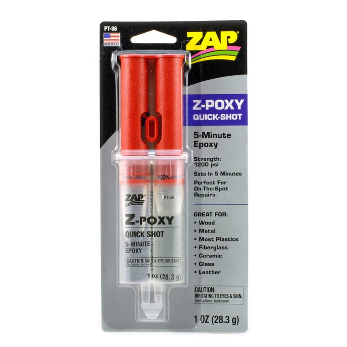 ZAP - PT-36 Z-Poxy Quick Shot 5 min Epoxy 28.3ml (Epoxy)