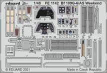 Eduard - 1/48 Bf 109G-6/AS Weekend (Color Photo-etched)(for Eduard) FE1142