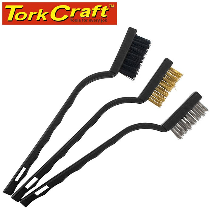 Tork Craft - Mini Brush Set 3pc (Brass Stainless Nylon)