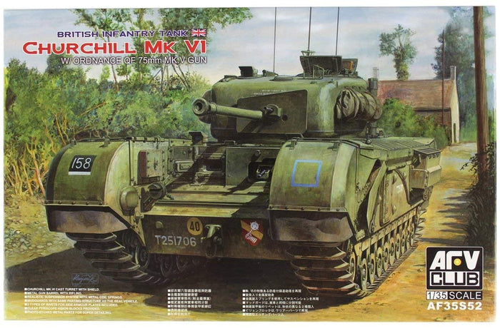 AFV Club - 1/35 British Infantry Tank Churchill Mark.VI w/Ordnance QF 75mm Mk.V Gun