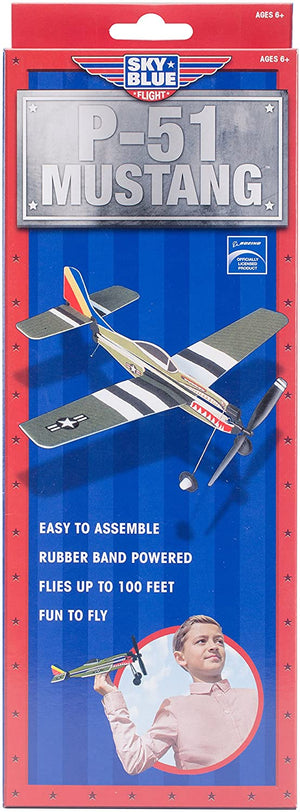 Sky Blue Flight - P-51 Mustang (Rubber Powered) Kit