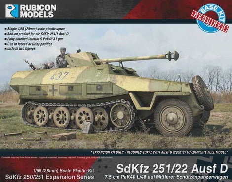 Rubicon Models - 1/56 SdKfz 250/251 Expansion Set - 251/22 Ausf D PaKwagen